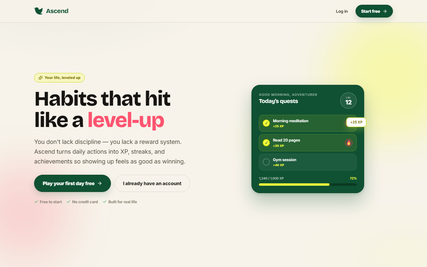 Ascend product UI